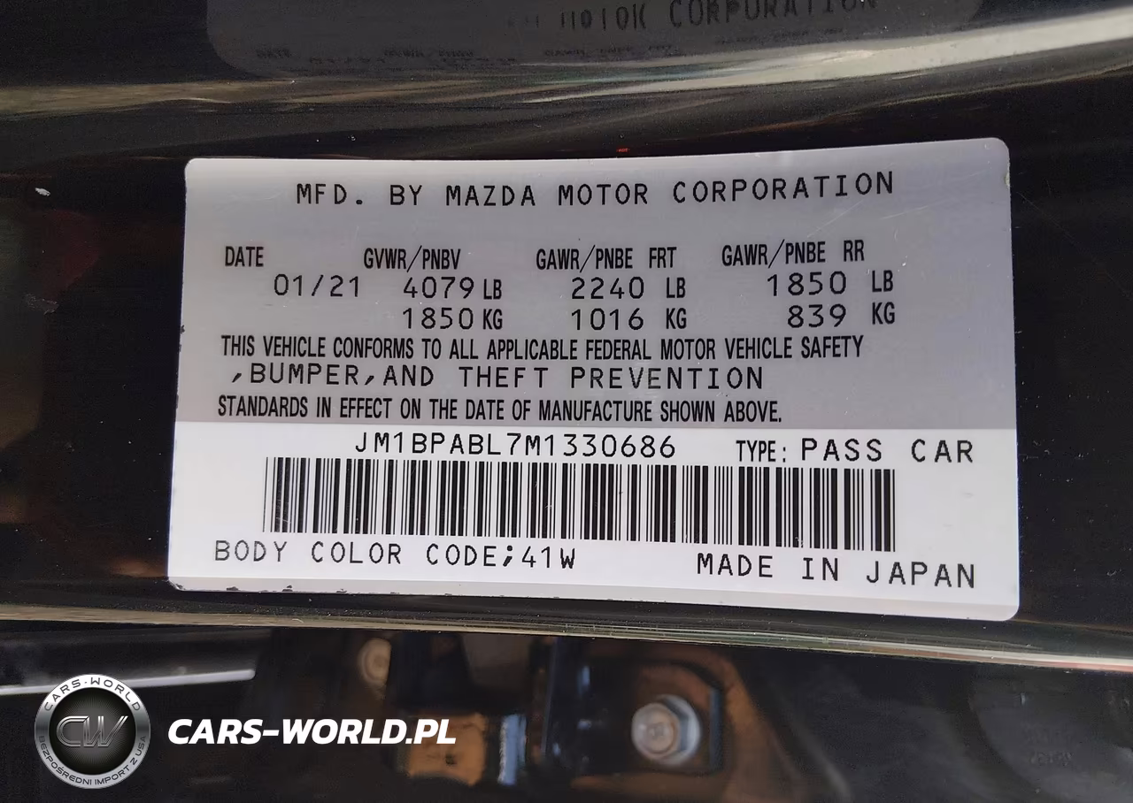 2021 Mazda Mazda3 Select VIN:JM1BPABL7M1330686 - 9