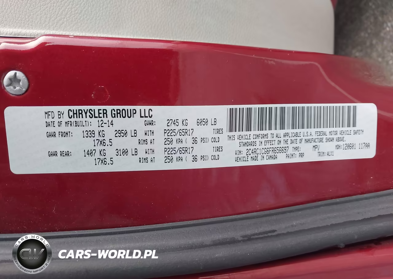 2015 Chrysler Town & Country Touring-L VIN:2C4RC1CG6FR656697 - 9