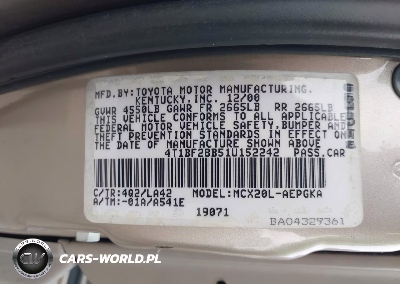 2001 Toyota Avalon Xls VIN:4T1BF28B51U152242 - 9