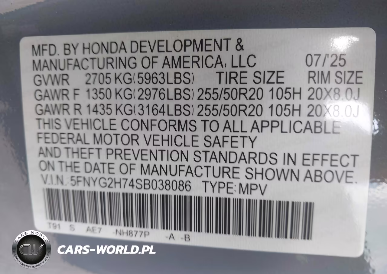 2025 Honda Pilot Touring VIN:5FNYG2H74SB038086 - 9