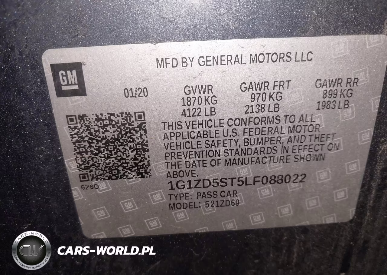 2020 Chevrolet Malibu Fwd Lt VIN:1G1ZD5ST5LF088022 - 9