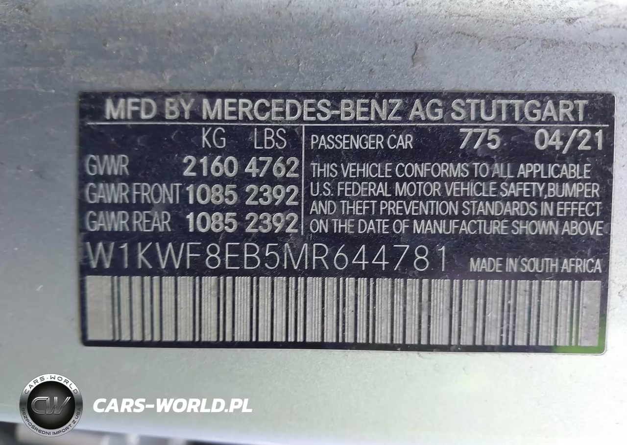 2021 Mercedes-Benz C 300 4Matic VIN:W1KWF8EB5MR644781 - 9