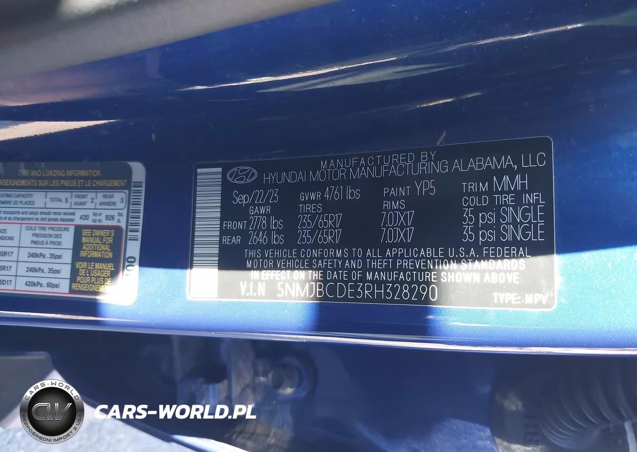2024 Hyundai Tucson Sel VIN:5NMJBCDE3RH328290 - 9