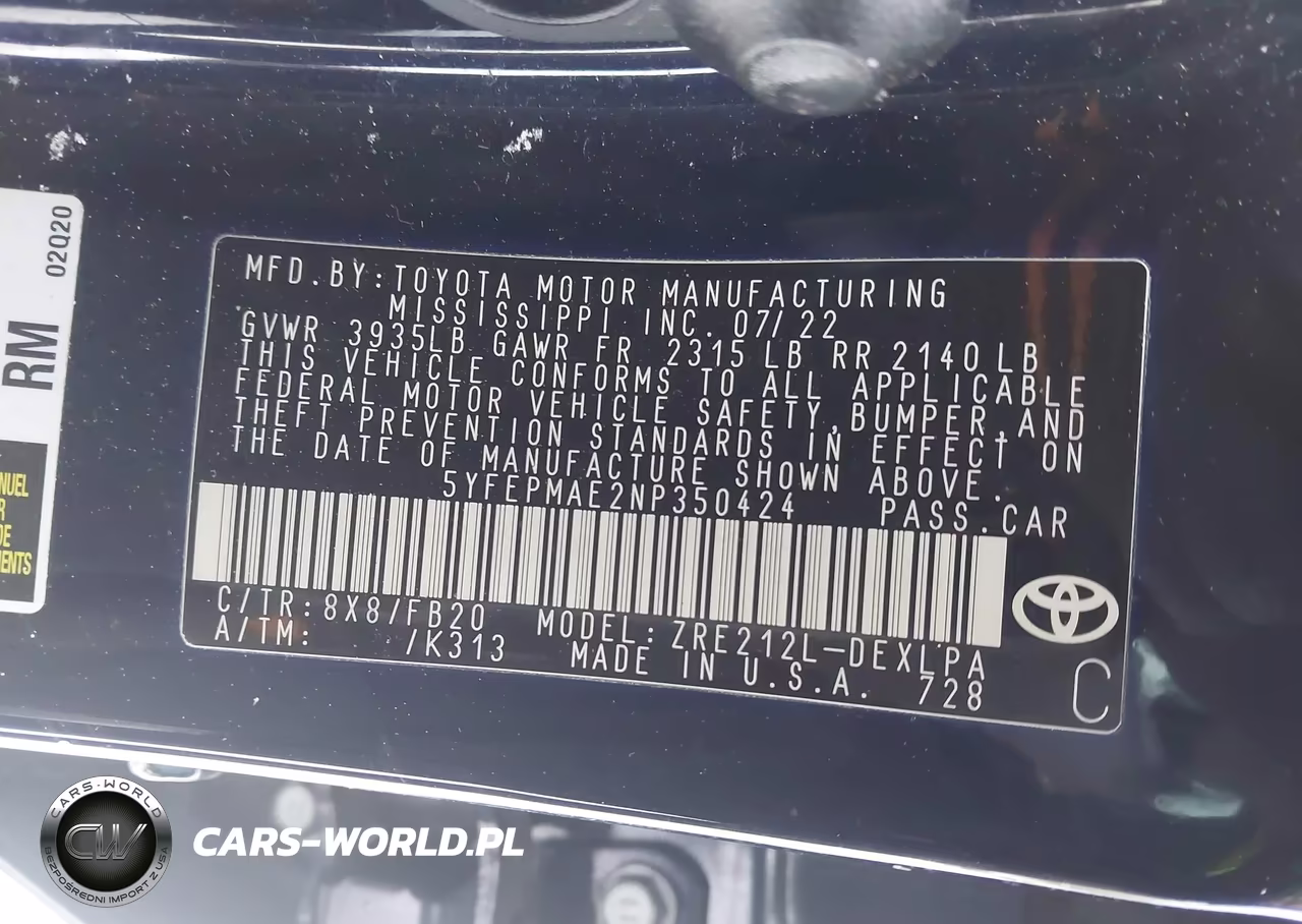 2022 Toyota Corolla Le VIN:5YFEPMAE2NP350424 - 9