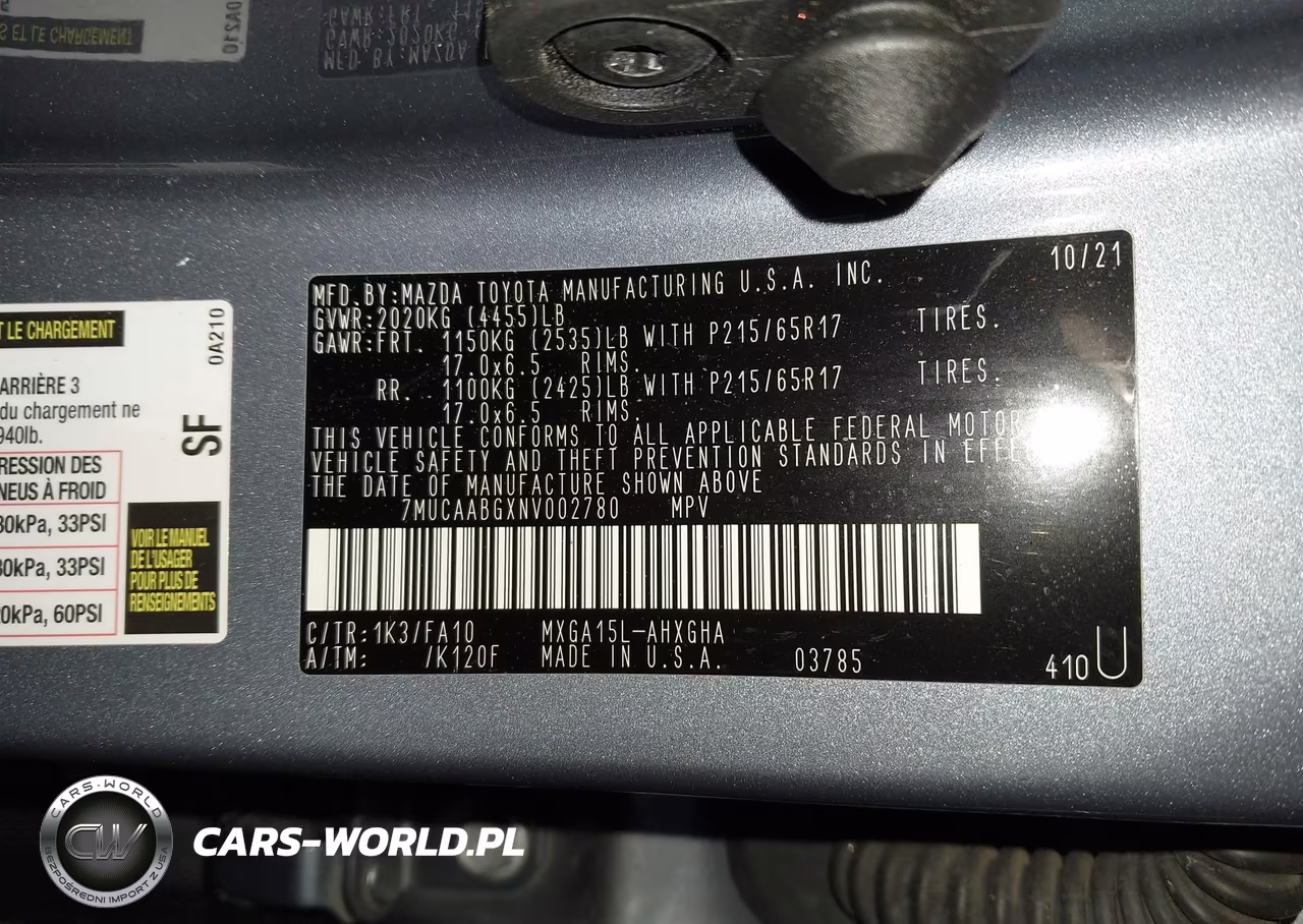 2022 Toyota Corolla Cross Le VIN:7MUCAABGXNV002780 - 9