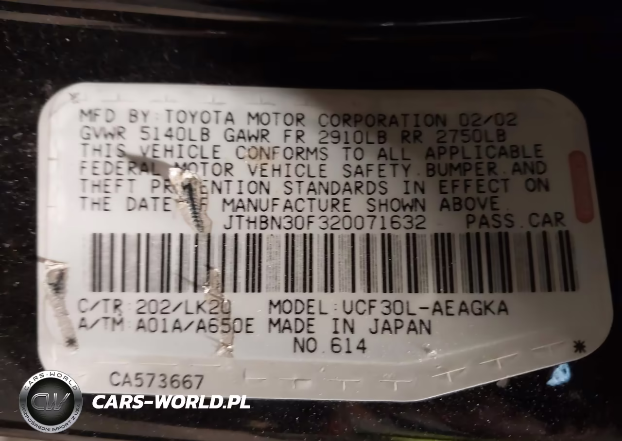2002 Lexus Ls 430 VIN:JTHBN30F320071632 - 9