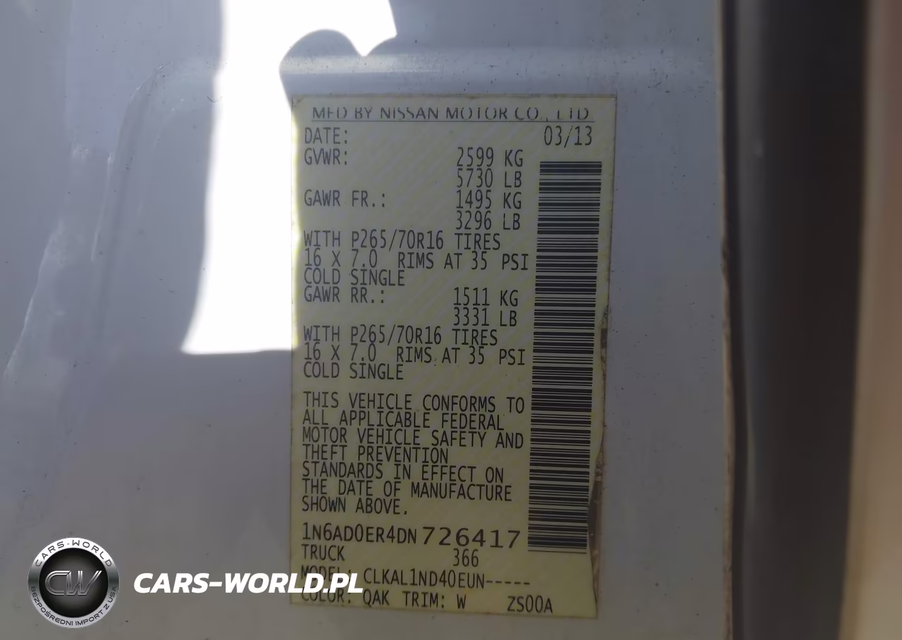 2013 Nissan Frontier S VIN:1N6AD0ER4DN726417 - 9