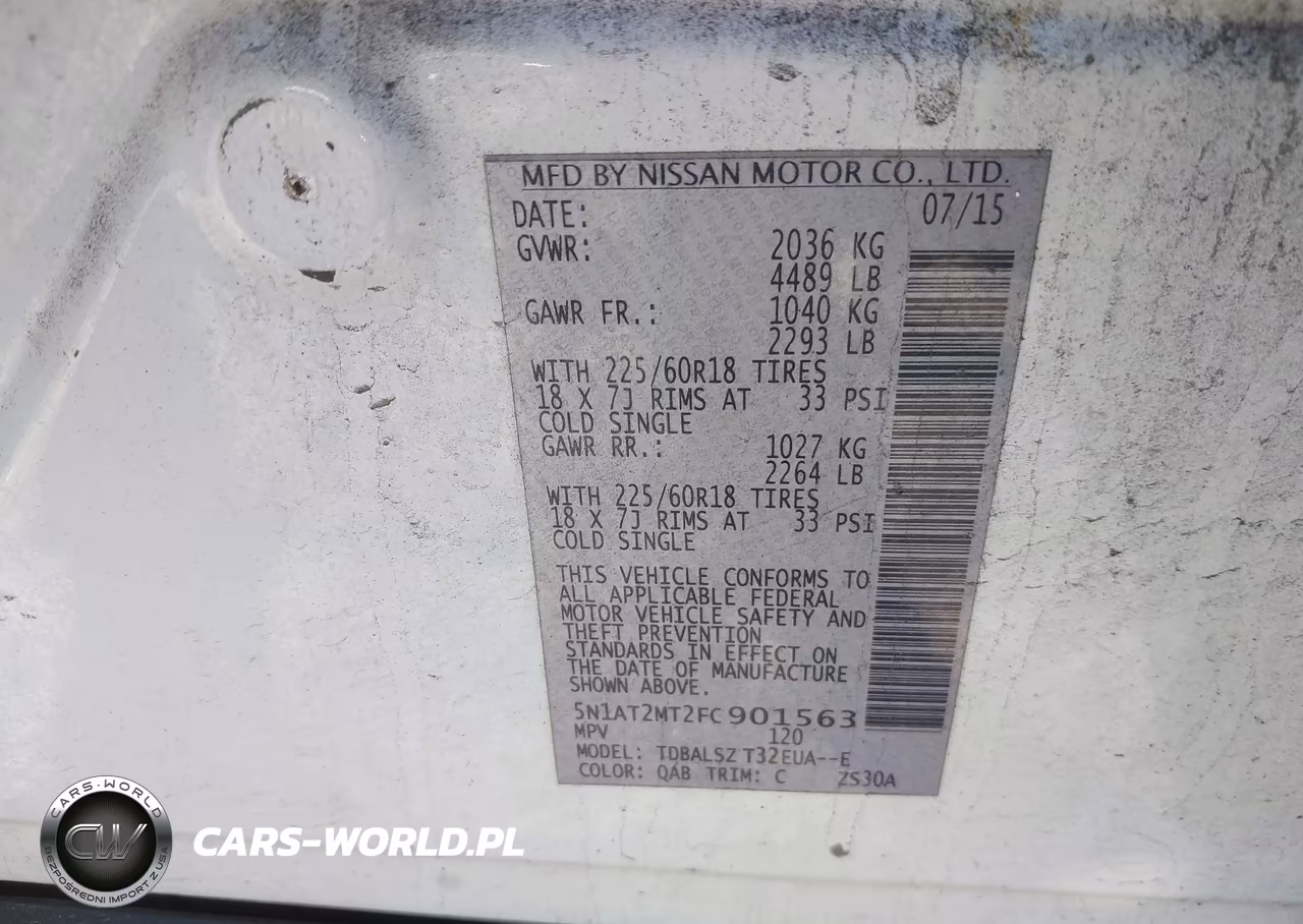 2015 Nissan Rogue Sl VIN:5N1AT2MT2FC901563 - 9