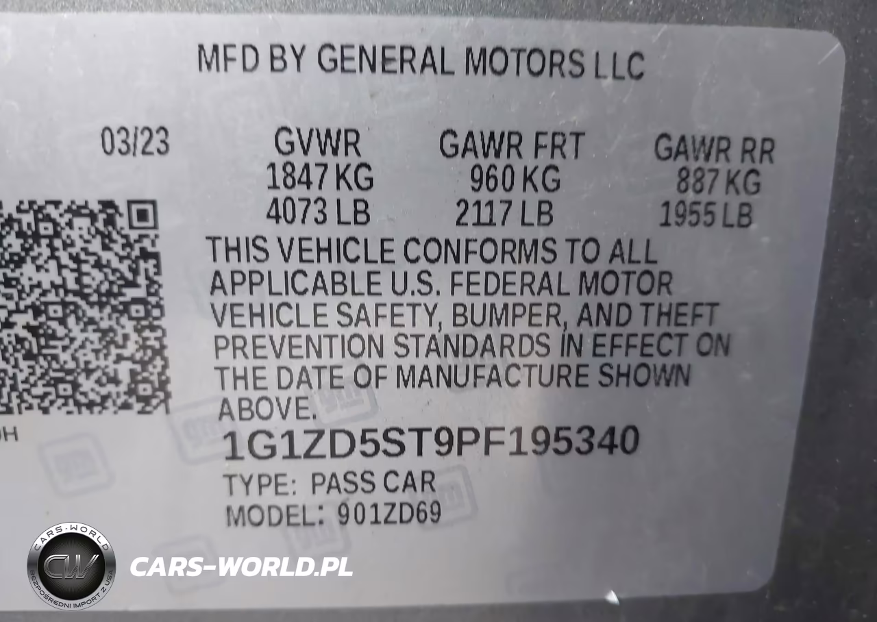 2023 Chevrolet Malibu Fwd 1Lt VIN:1G1ZD5ST9PF195340 - 9