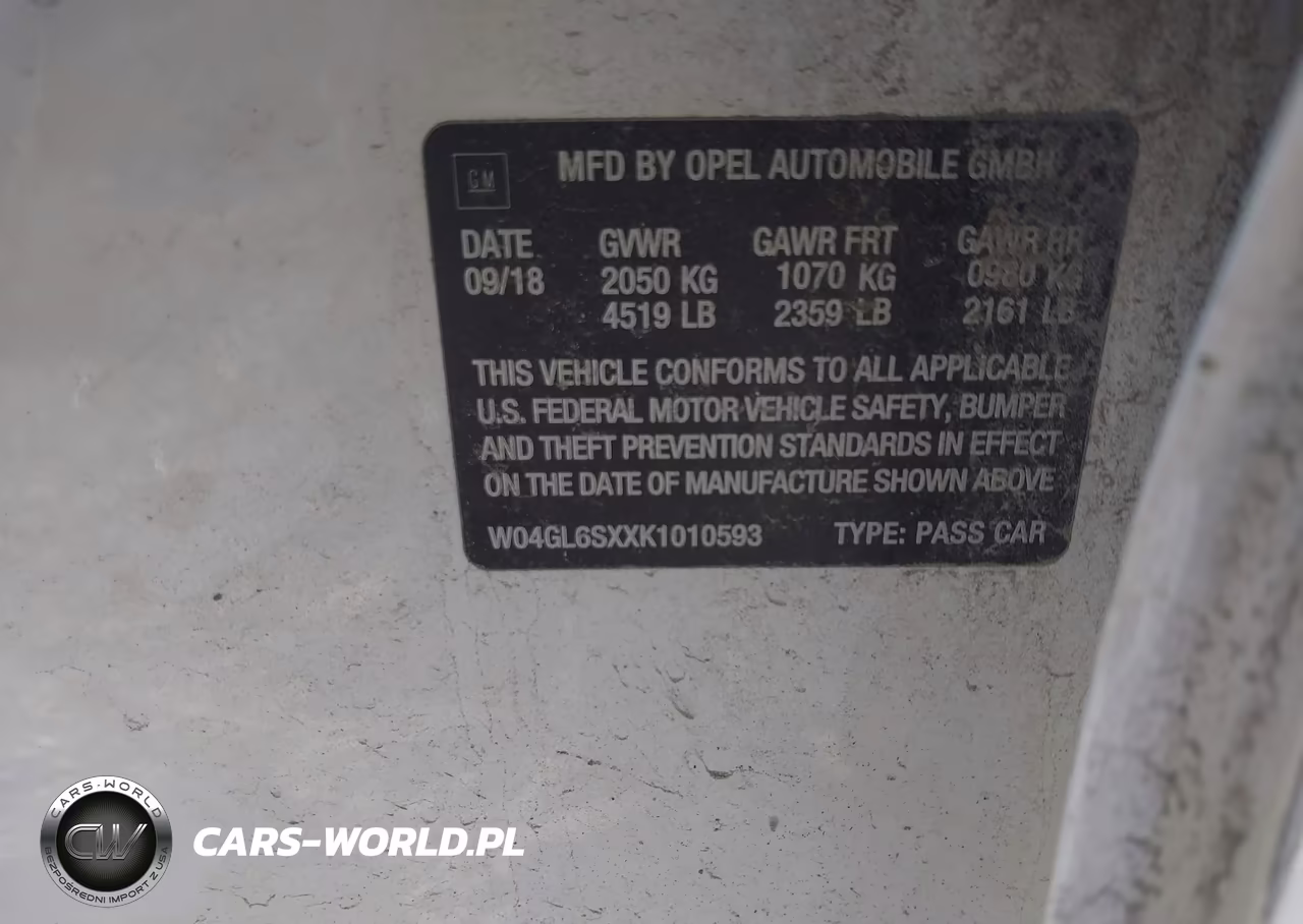 2019 Buick Regal Sportback Fwd Preferred VIN:W04GL6SXXK1010593 - 9