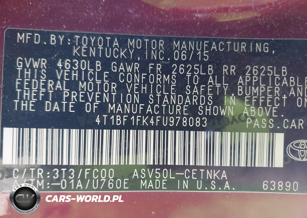 2015 Toyota Camry Le VIN:4T1BF1FK4FU978083 - 9