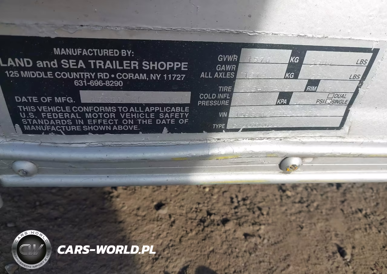 2021 Land And Sea Trailer Shop Trailer 0022500 VIN:1L9BU1216LC449784 - 9