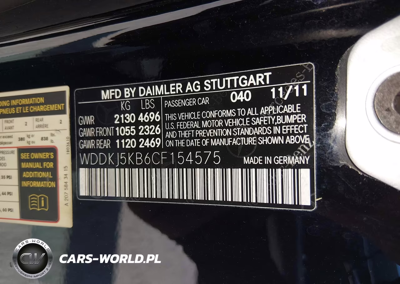 2012 Mercedes-Benz E 350 VIN:WDDKJ5KB6CF154575 - 9