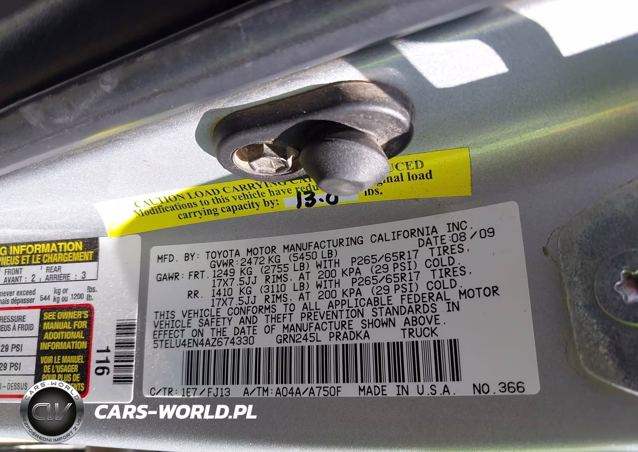2010 Toyota Tacoma Base V6 VIN:5TELU4EN4AZ674330 - 9