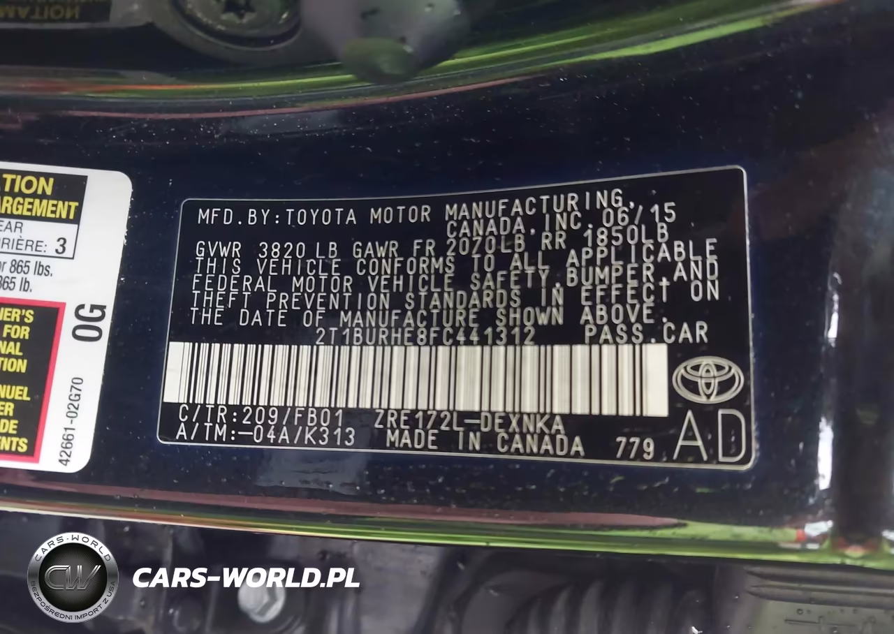 2015 Toyota Corolla Le VIN:2T1BURHE8FC441312 - 9