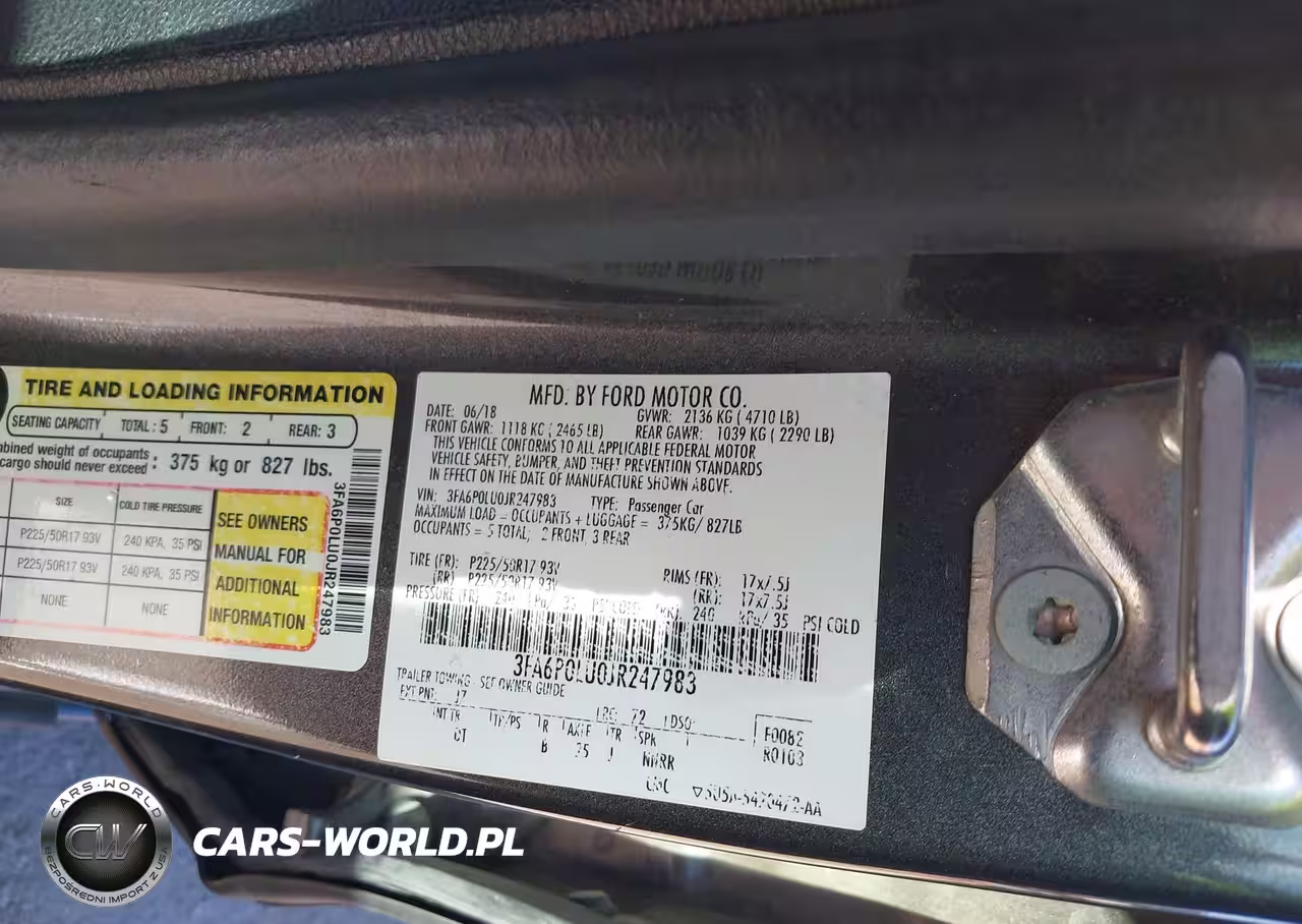 2018 Ford Fusion Hybrid Se VIN:3FA6P0LU0JR247983 - 9