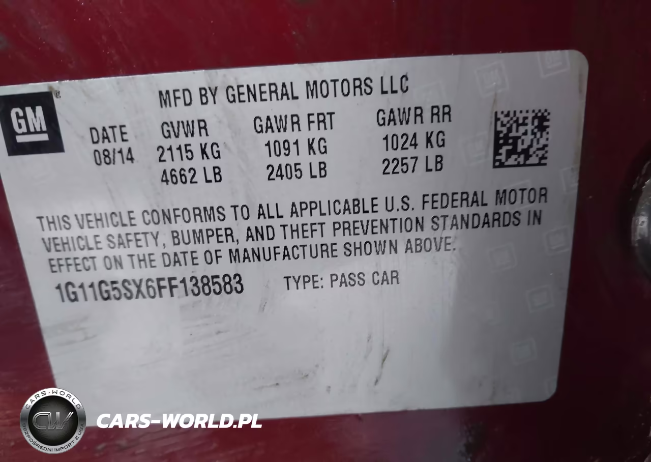 2015 Chevrolet Malibu 2Lz VIN:1G11G5SX6FF138583 - 9