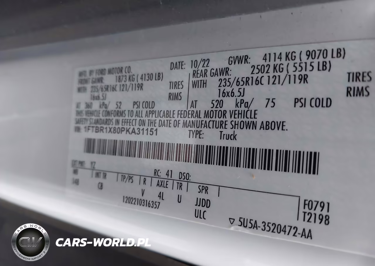2023 Ford Transit-250 VIN:1FTBR1X80PKA31151 - 9