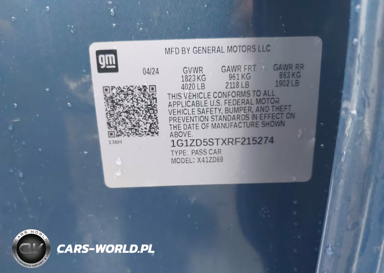2024 Chevrolet Malibu Fwd 1Lt VIN:1G1ZD5STXRF215274 - 9