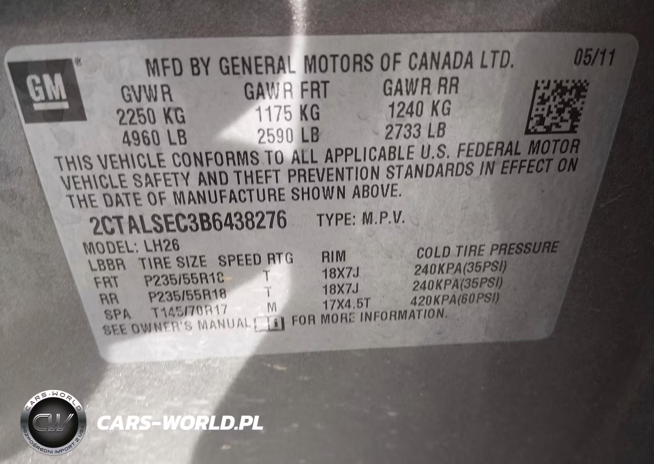2011 GMC Terrain Sle-2 VIN:2CTALSEC3B6438276 - 9