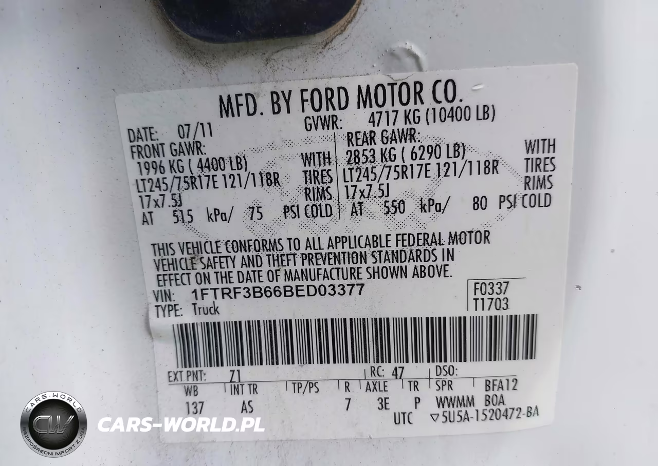 2011 Ford F-350 Xl VIN:1FTRF3B66BED03377 - 8