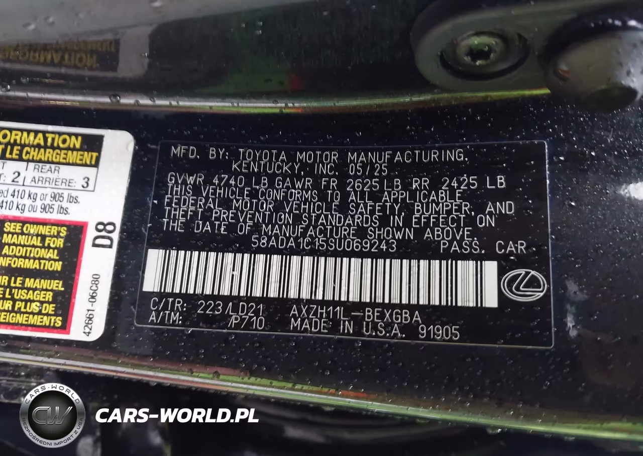 2025 Lexus Es 300H VIN:58ADA1C15SU069243 - 9