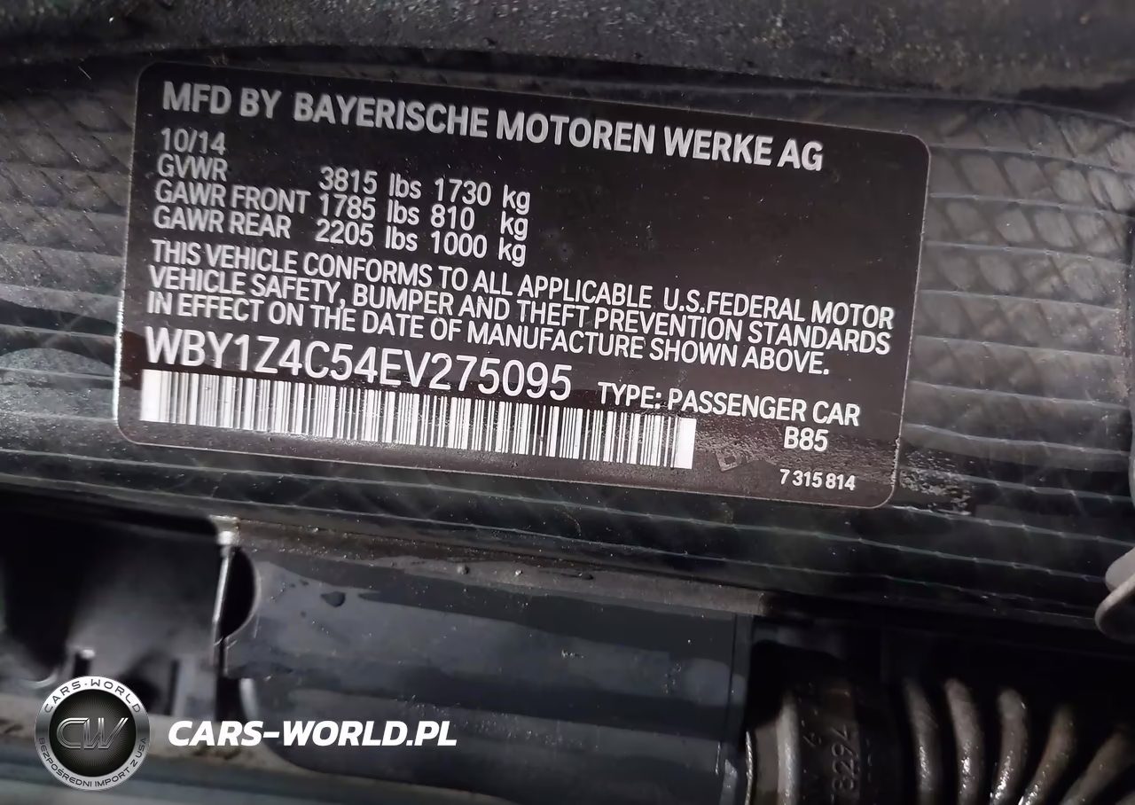 2014 BMW I3 Base W-Range Extender VIN:WBY1Z4C54EV275095 - 9