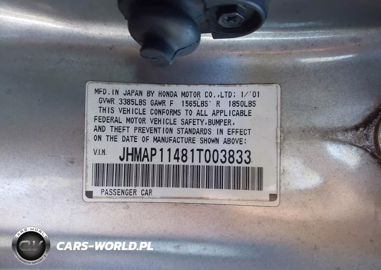 2001 Honda S2000 VIN:JHMAP11481T003833 - 9
