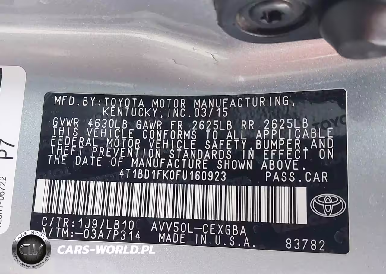 2015 Toyota Camry Hybrid Xle VIN:4T1BD1FK0FU160923 - 9