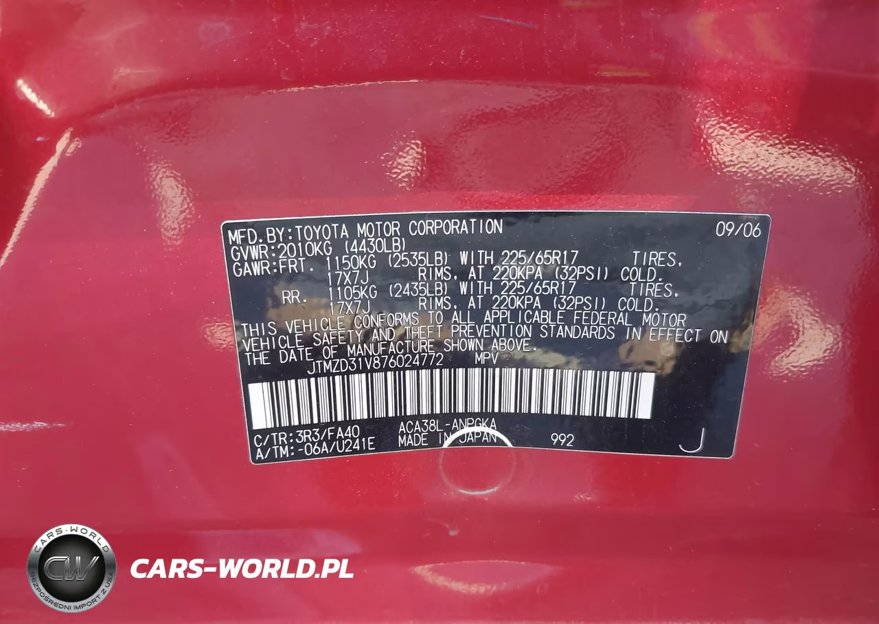 2007 Toyota Rav4 Limited VIN:JTMZD31V876024772 - 9