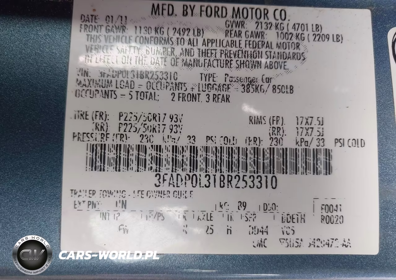 2011 Ford Fusion Hybrid VIN:3FADP0L31BR253310 - 9