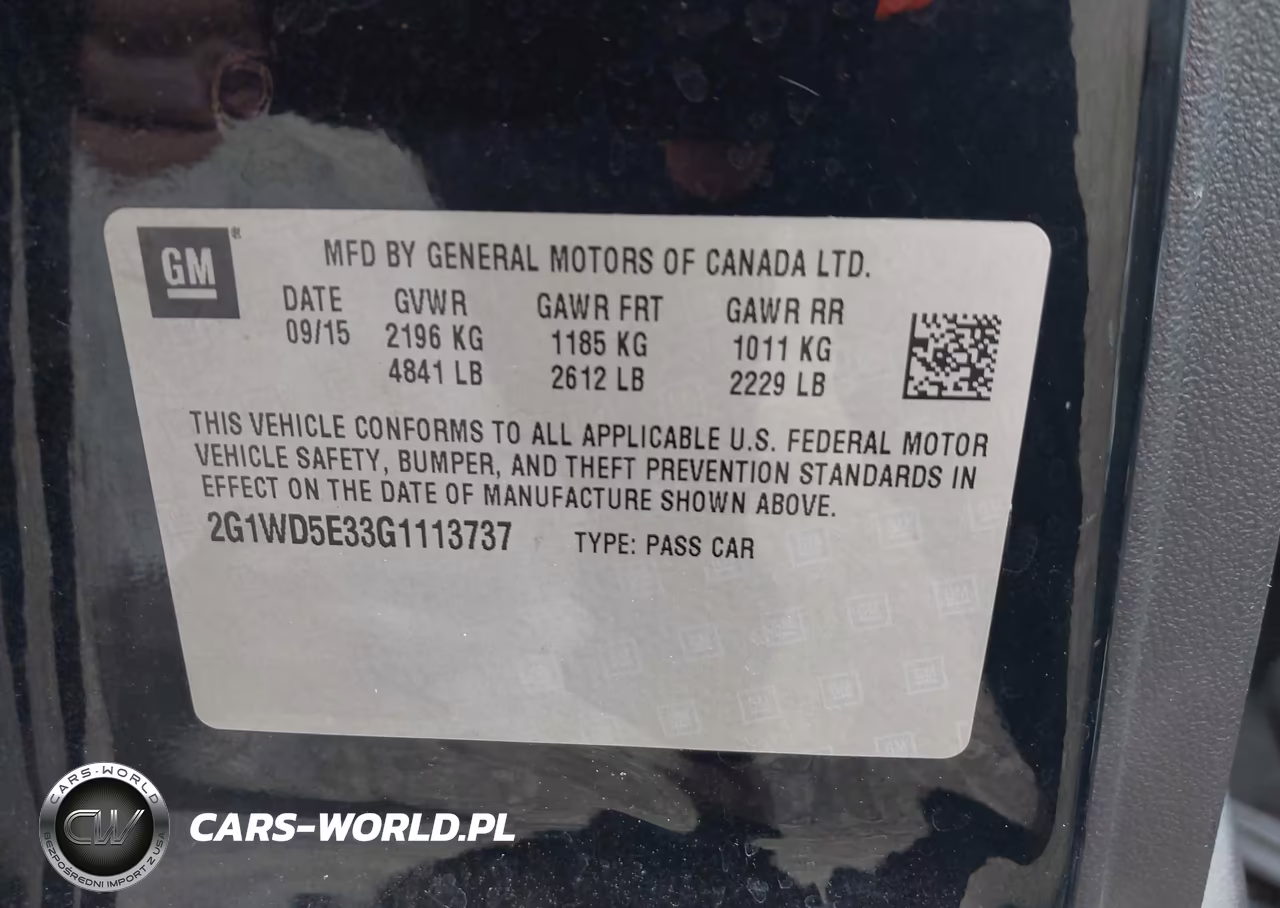 2016 Chevrolet Impala Limited Police VIN:2G1WD5E33G1113737 - 9
