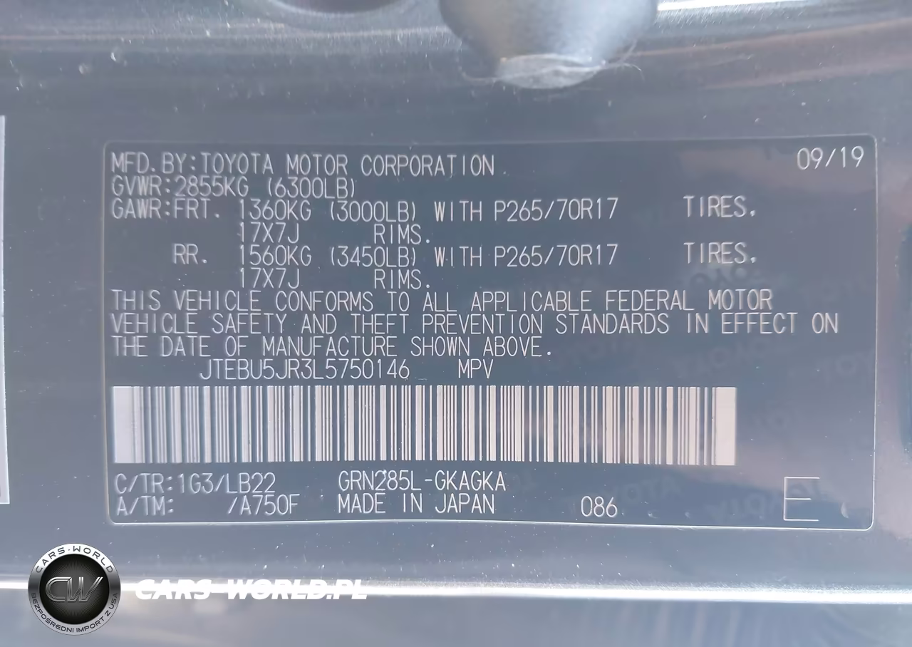 2020 Toyota 4Runner Sr5 Premium VIN:JTEBU5JR3L5750146 - 9