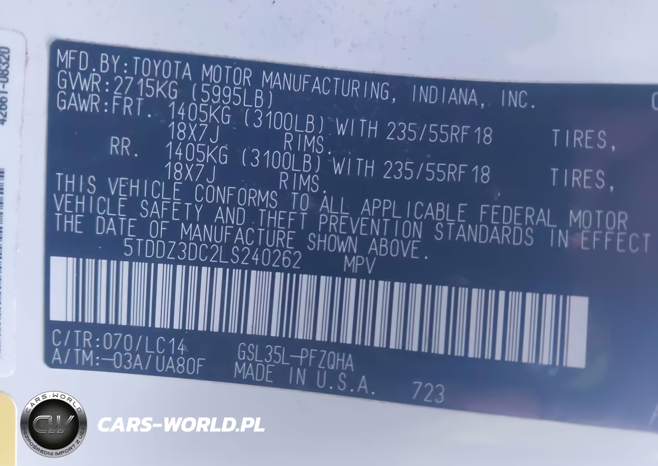 2020 Toyota Sienna Xle VIN:5TDDZ3DC2LS240262 - 9