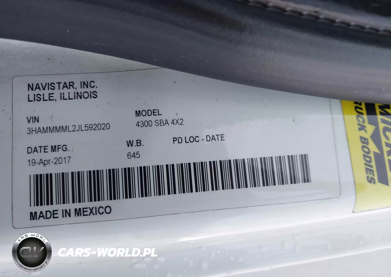 2018 International Durastar 4300 VIN:3HAMMMML2JL592020 - 8