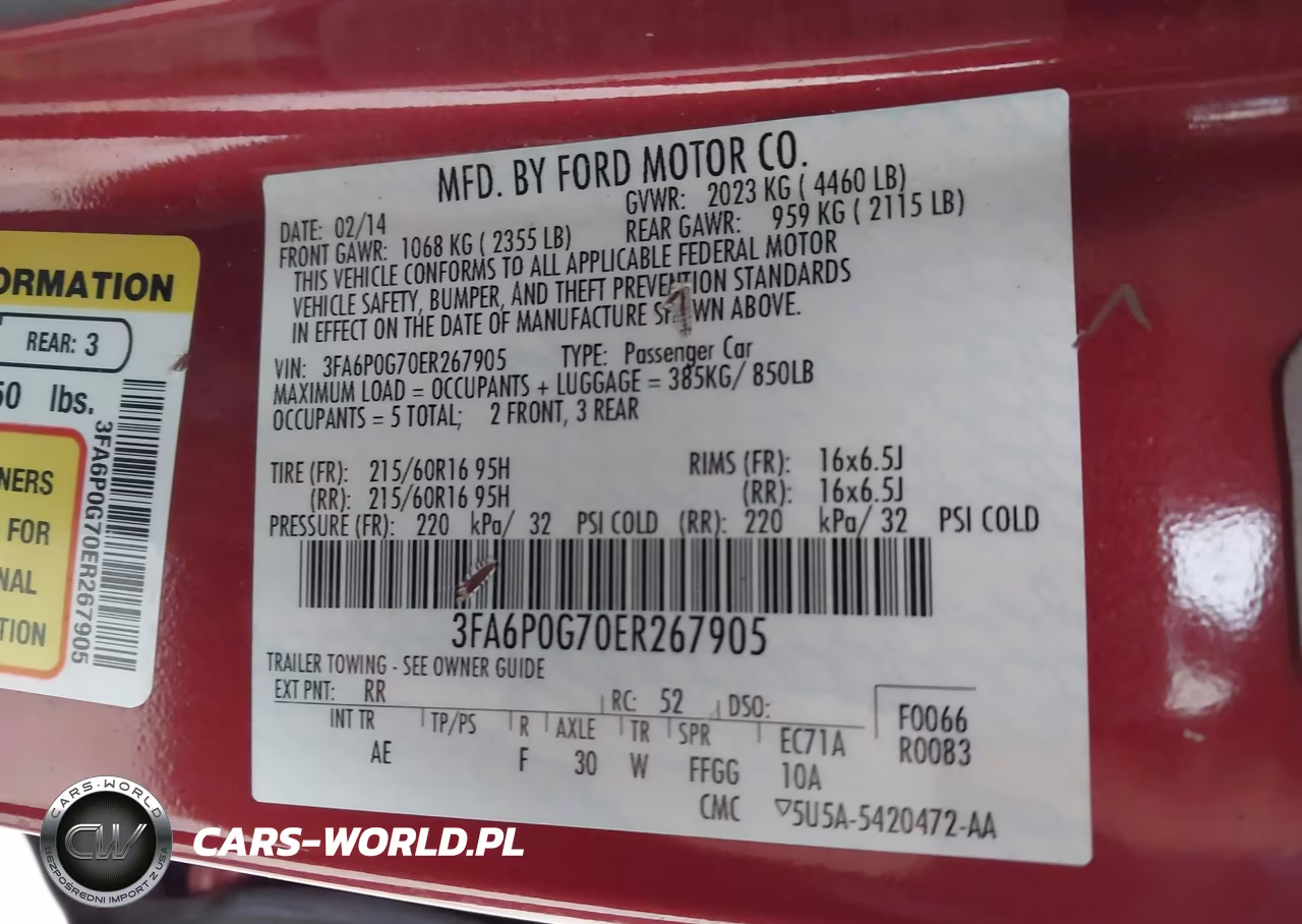 2014 Ford Fusion S VIN:3FA6P0G70ER267905 - 9