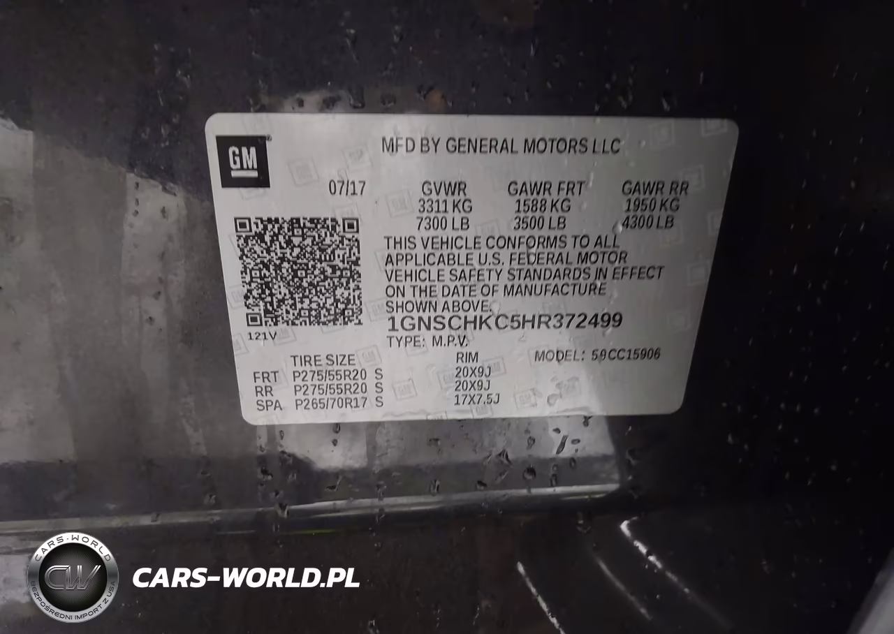 2017 Chevrolet Suburban Lt VIN:1GNSCHKC5HR372499 - 9
