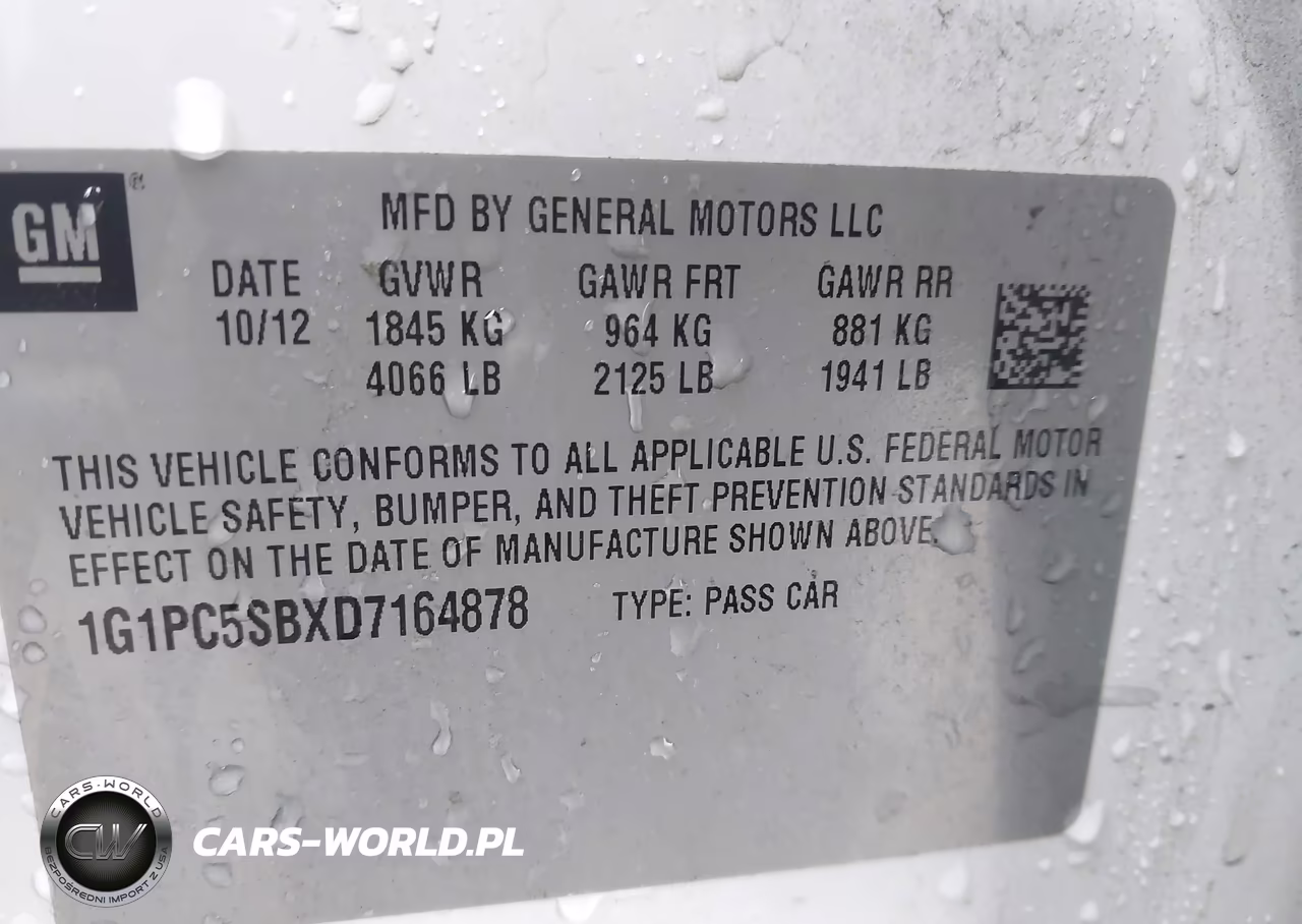 2013 Chevrolet Cruze 1Lt Auto VIN:1G1PC5SBXD7164878 - 9