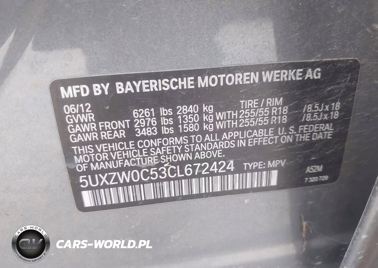 2012 BMW X5 xDrive35D VIN:5UXZW0C53CL672424 - 9