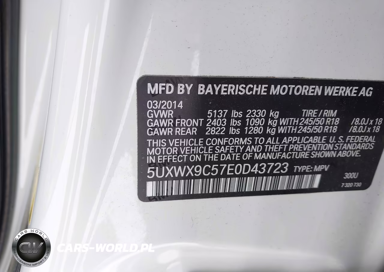 2014 BMW X3 xDrive28I VIN:5UXWX9C57E0D43723 - 9
