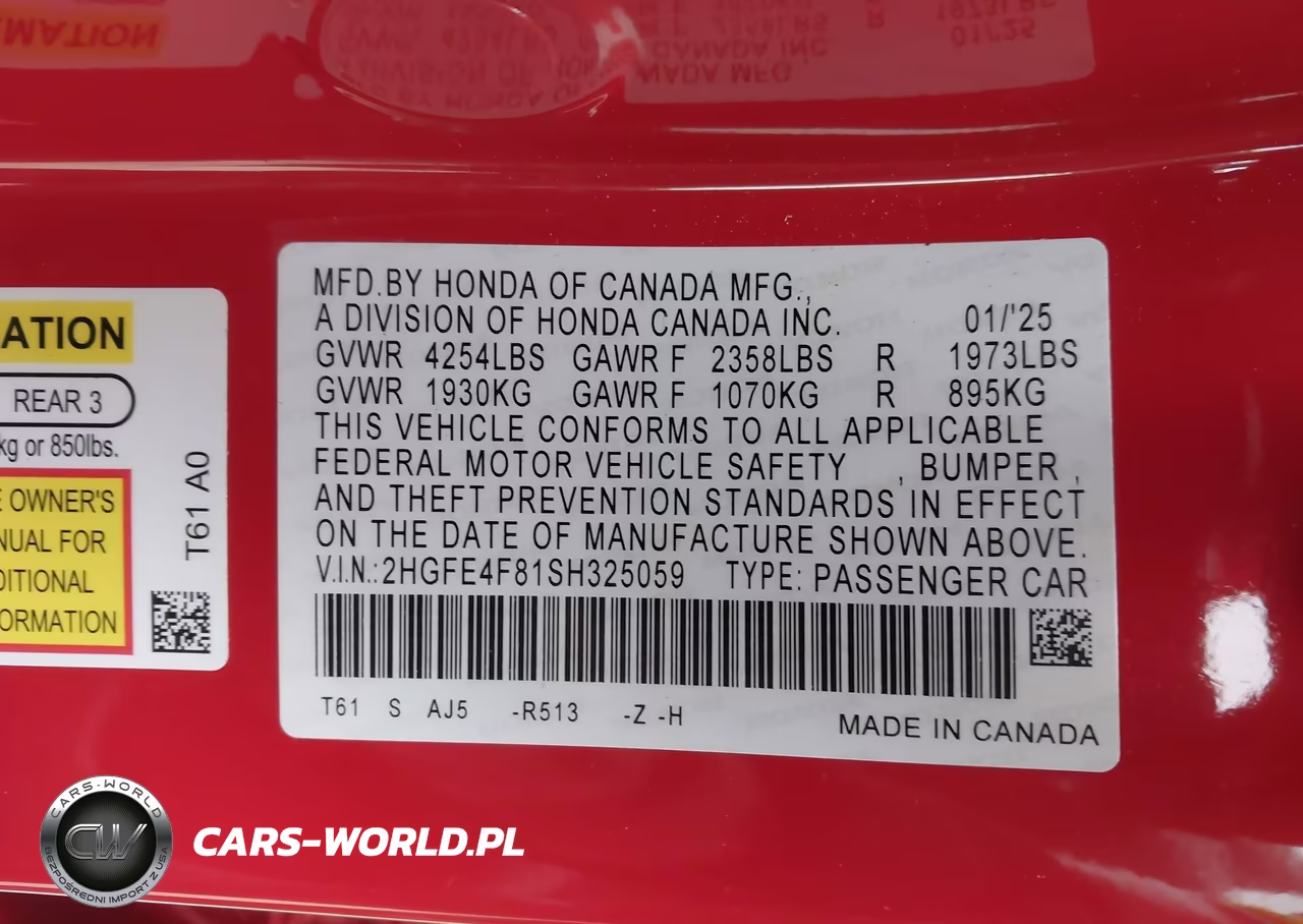 2025 Honda Civic Hybrid Sport-Sport Touring VIN:2HGFE4F81SH325059 - 9
