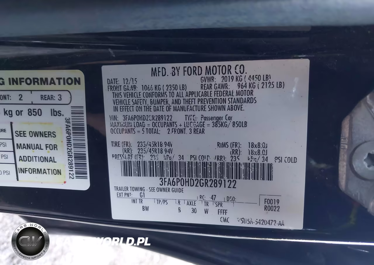2016 Ford Fusion Se VIN:3FA6P0HD2GR289122 - 9