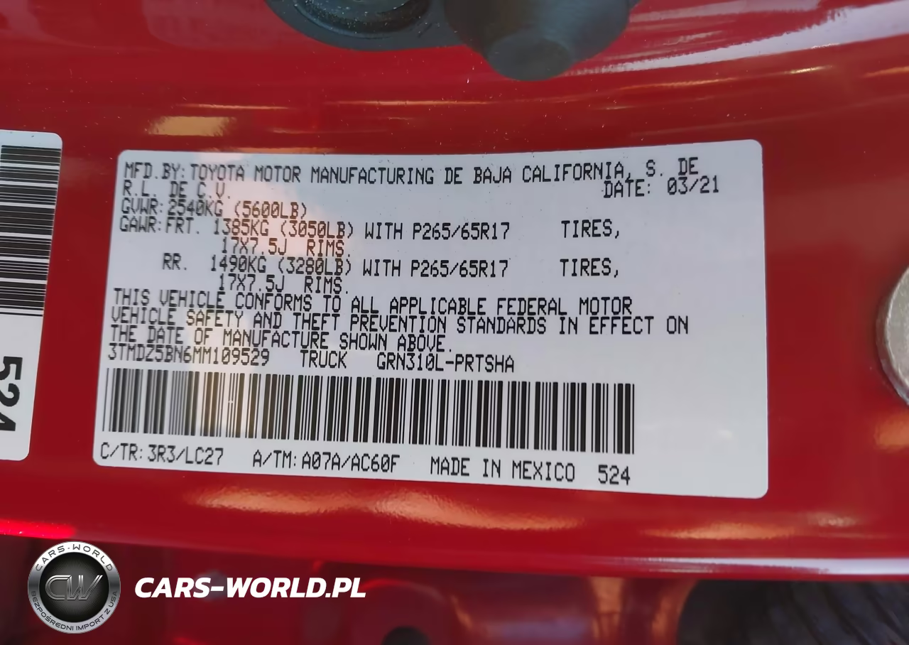 2021 Toyota Tacoma Trd Sport VIN:3TMDZ5BN6MM109529 - 9