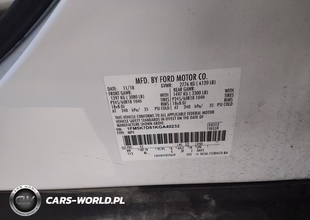 2019 Ford Explorer Xlt VIN:1FM5K7D81KGA40232 - 9