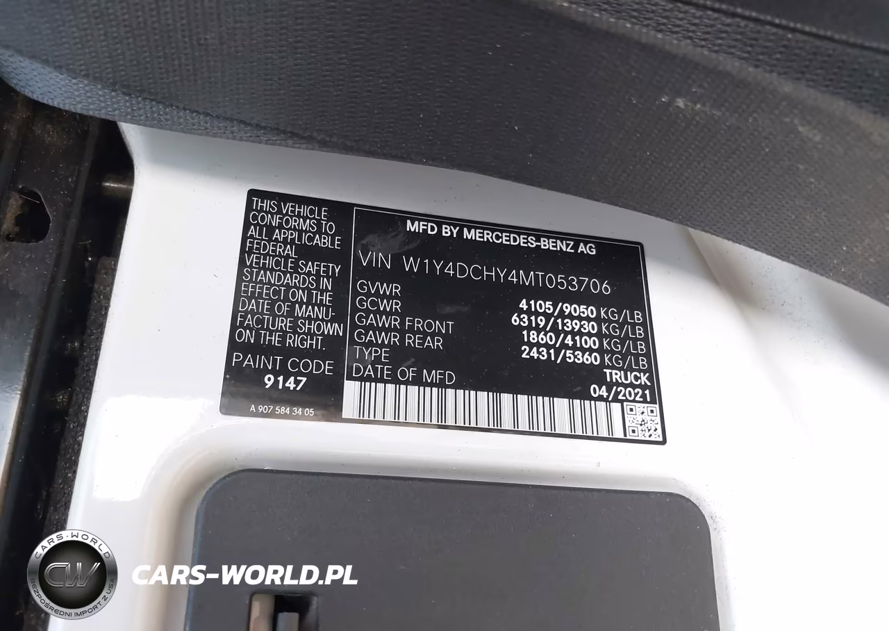 2021 Mercedes-Benz Sprinter 2500 High Roof I4 Diesel VIN:W1Y4DCHY4MT053706 - 9