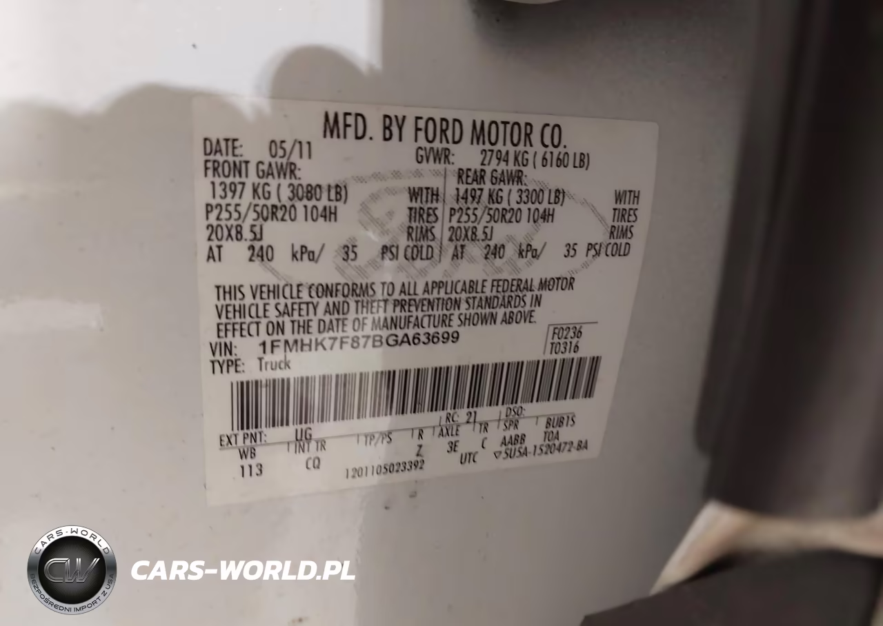 2011 Ford Explorer Limited VIN:1FMHK7F87BGA63699 - 9