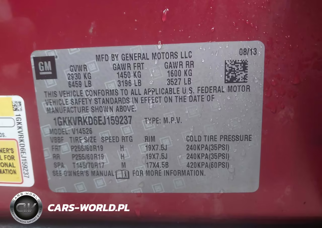 2014 GMC Acadia Slt-1 VIN:1GKKVRKD6EJ159237 - 9