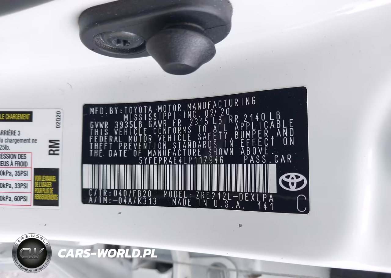 2020 Toyota Corolla Le VIN:5YFEPRAE4LP117946 - 9