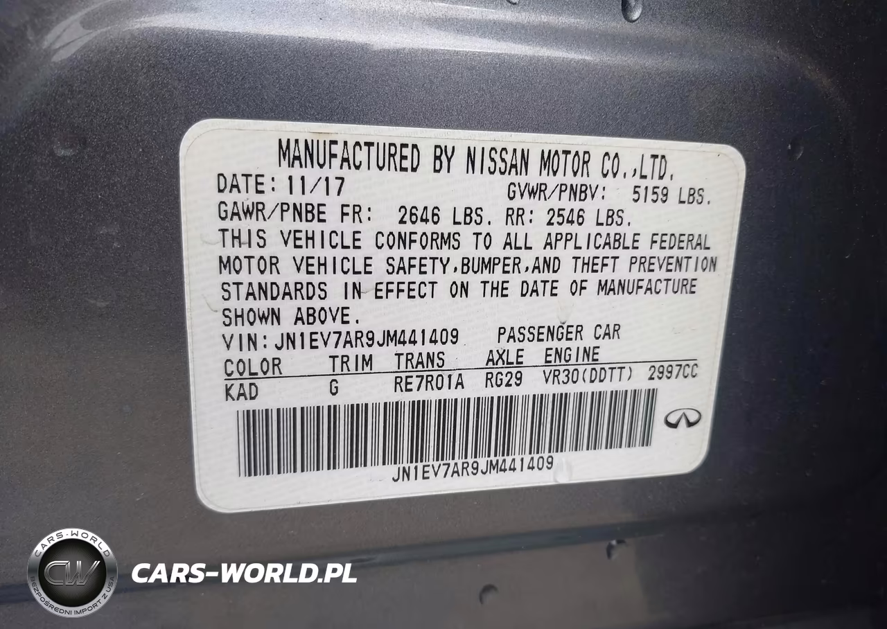 2018 Infiniti Q50 3.0T Luxe VIN:JN1EV7AR9JM441409 - 9
