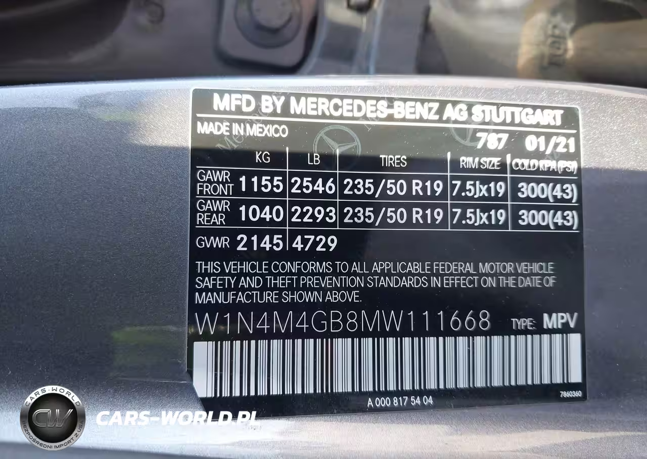 2021 Mercedes-Benz Glb 250 VIN:W1N4M4GB8MW111668 - 9